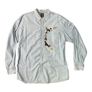 Sz Large Warner brother longsleeve polo